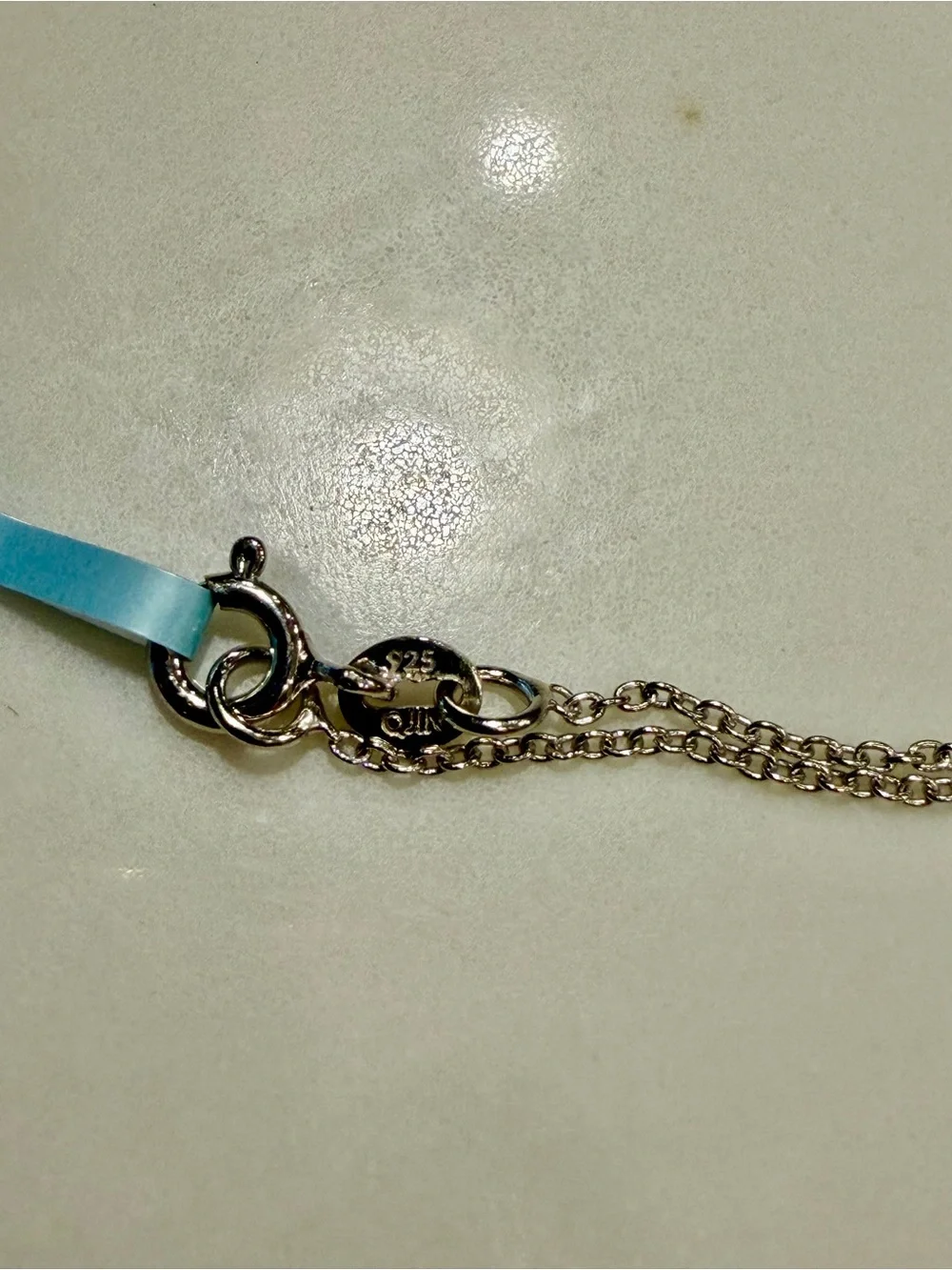 Sterling Silver Cross Pendant Necklace in London Blue Topez 9 inches long